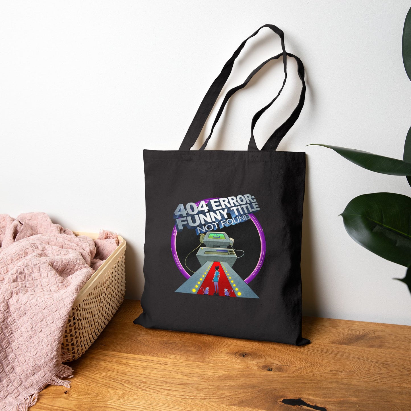 Sunny Side Down - 404 Error: Funny Title Not Found - Tote Bag