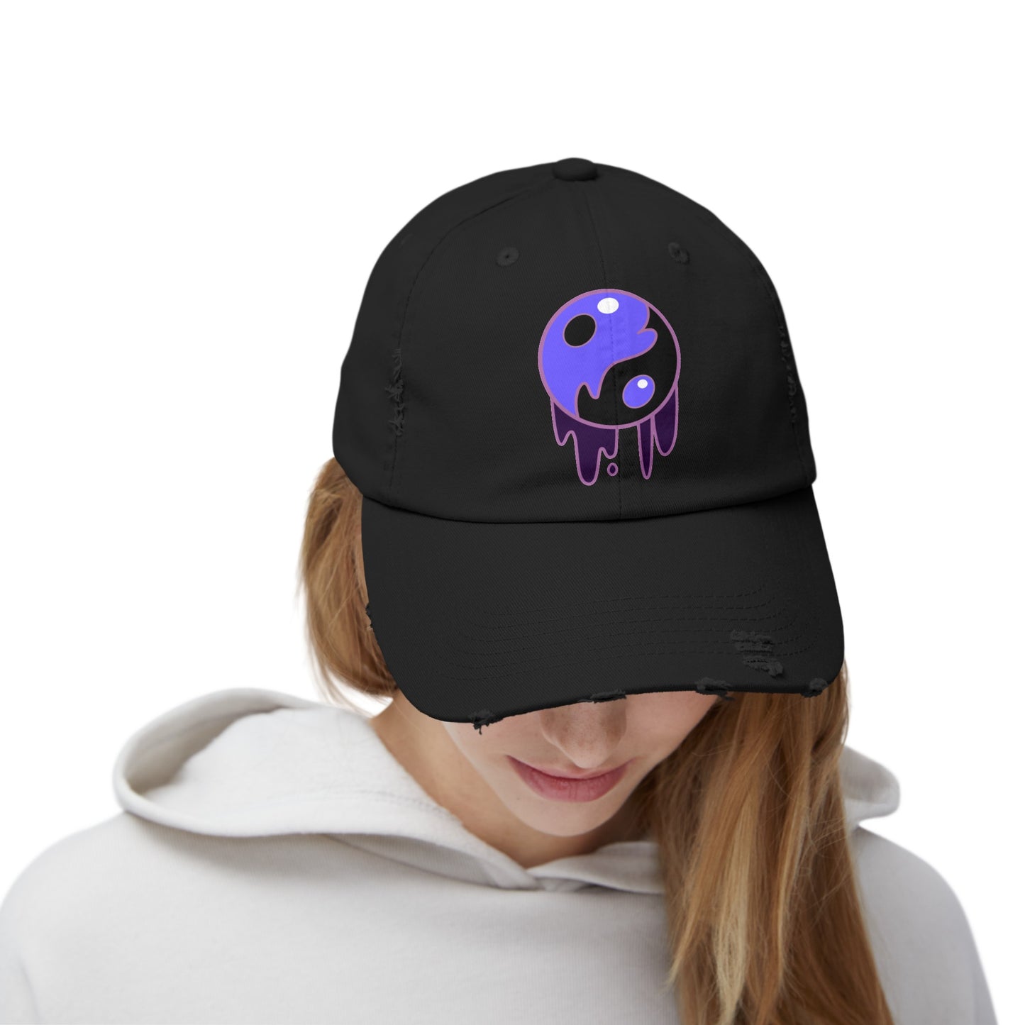 Evil Yinyang Distressed Cap