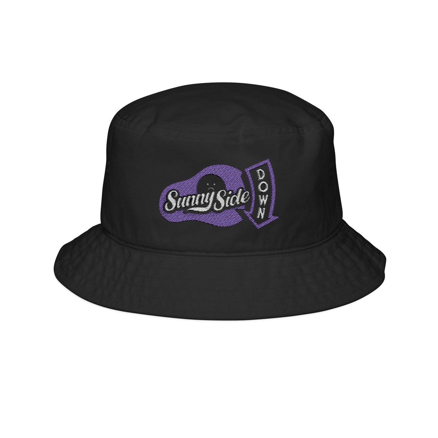 Sunny Side Down Sad Fried Egg Logo Bucket Hat