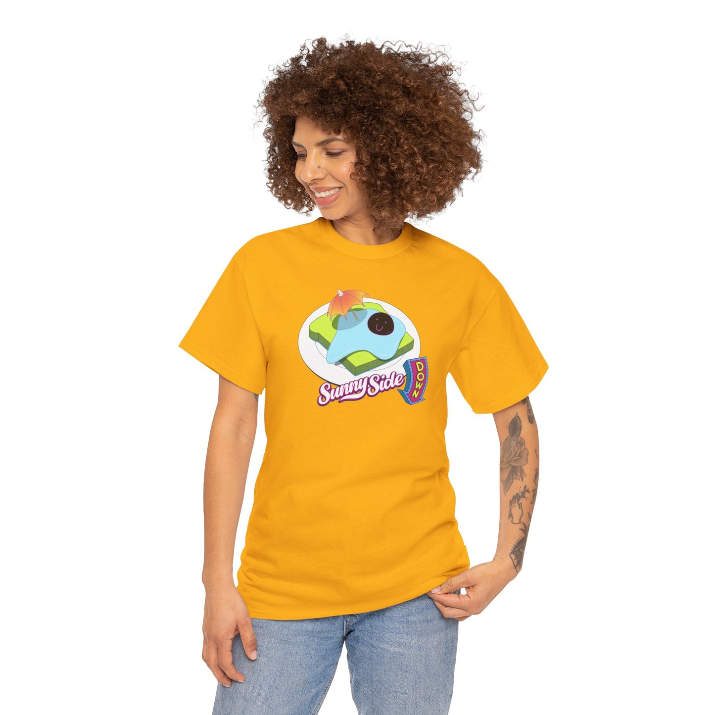 Sunny Side Down Egg Dish with Title T Shirt